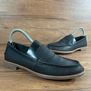 Sperry Seaport Black Leather Slip On Penny Loafers Women’s Size 8